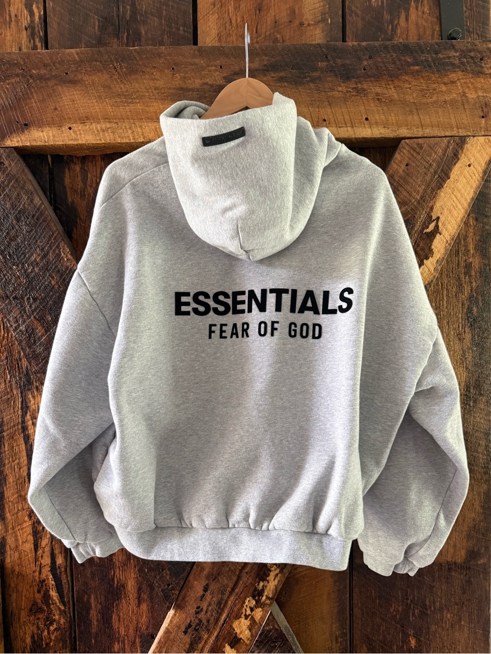 Fear of God Essentials Men's Gray Logo Hoodie size medium